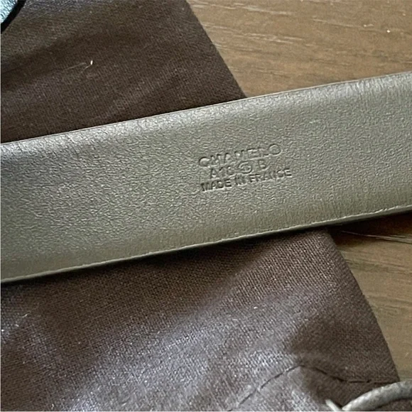 Chanel CC Logo Belt Black Leather Gold Medallion Buckle Size 90/36 Authentic - Picture 4 of 16